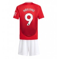 Dres Manchester United Rasmus Hojlund #9 Domaci za djecu 2024-25 Kratak Rukav (+ kratke hlače)